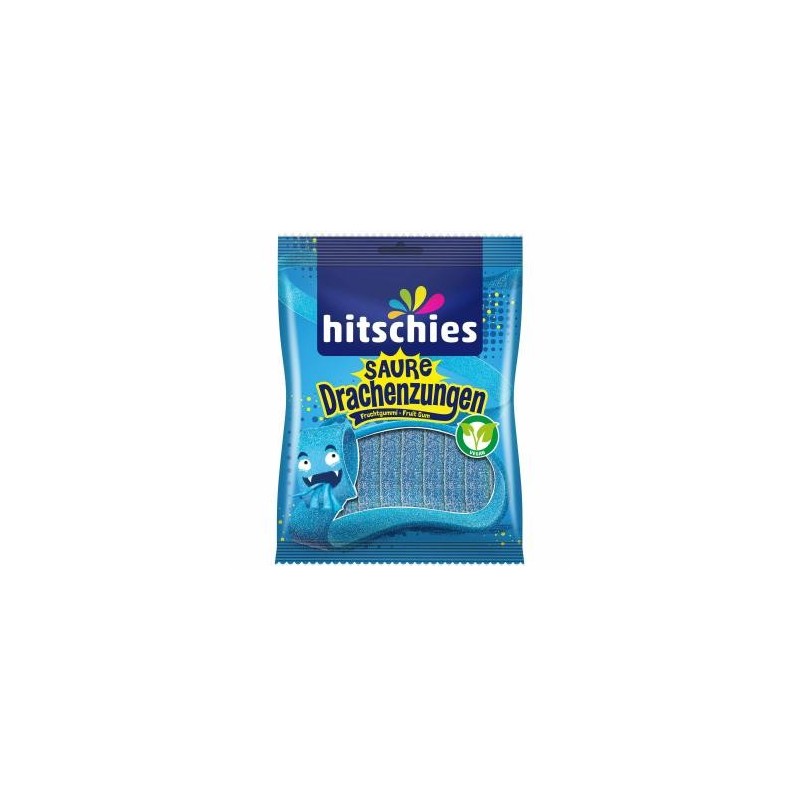 HITSCHIES SOUR BLUE DRAGON TONGUES 125G
